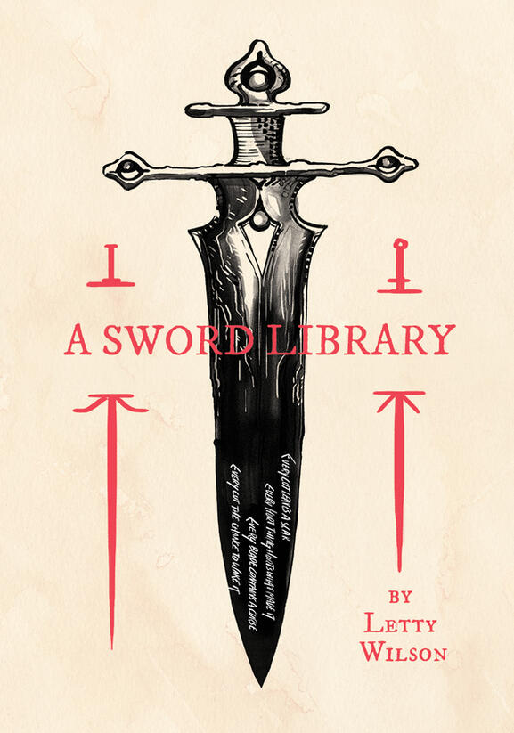 ink drawing of a forest of strange gnarled trees, with a gnome standing in the foreground with one hand on a tree trunk