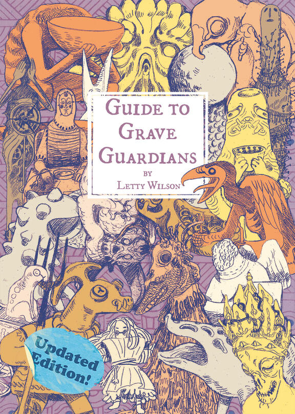 ink drawing of a forest of strange gnarled trees, with a gnome standing in the foreground with one hand on a tree trunk